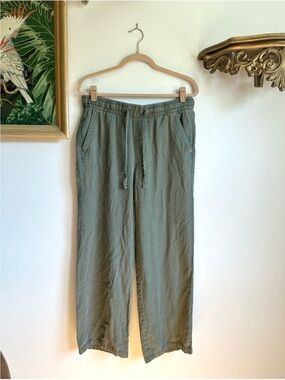 Old Navy Linen Pull On Elastic Waist Pants Women’s Medium Minimalist Scandi